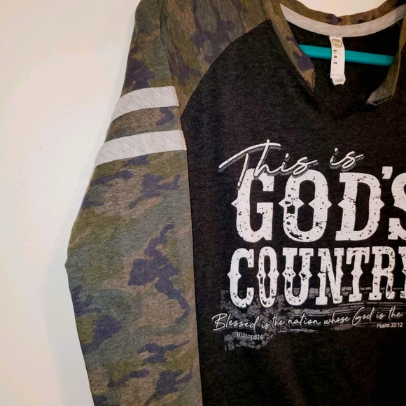 Live and Tell "This is God's Country" Long Sleeve Graphic Tee 282 - Picture 6 of 8